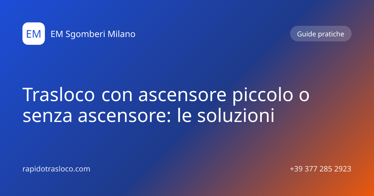 Illustrazione minimale di un’autoscala che solleva mobili verso un balcone