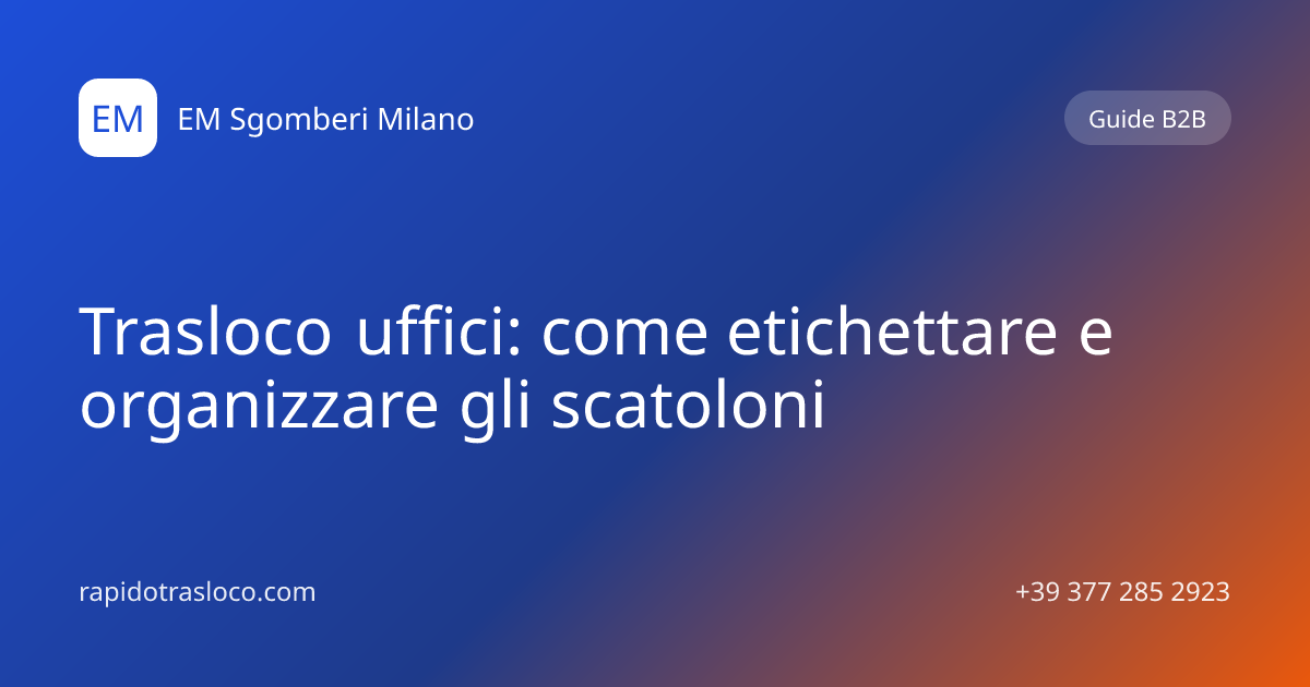 Illustrazione minimale di scatoloni etichettati per reparto in un ufficio